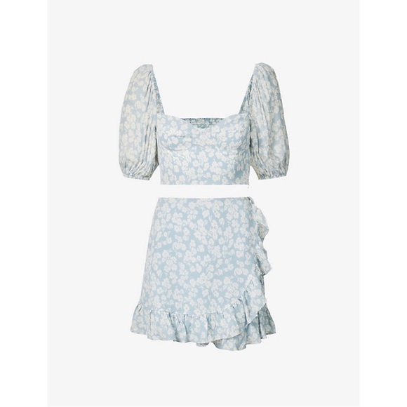 Reformation Dresses & Skirts - NWT Reformation Sinead Two Piece Crop Top & Skirt in Sofie Coord Set